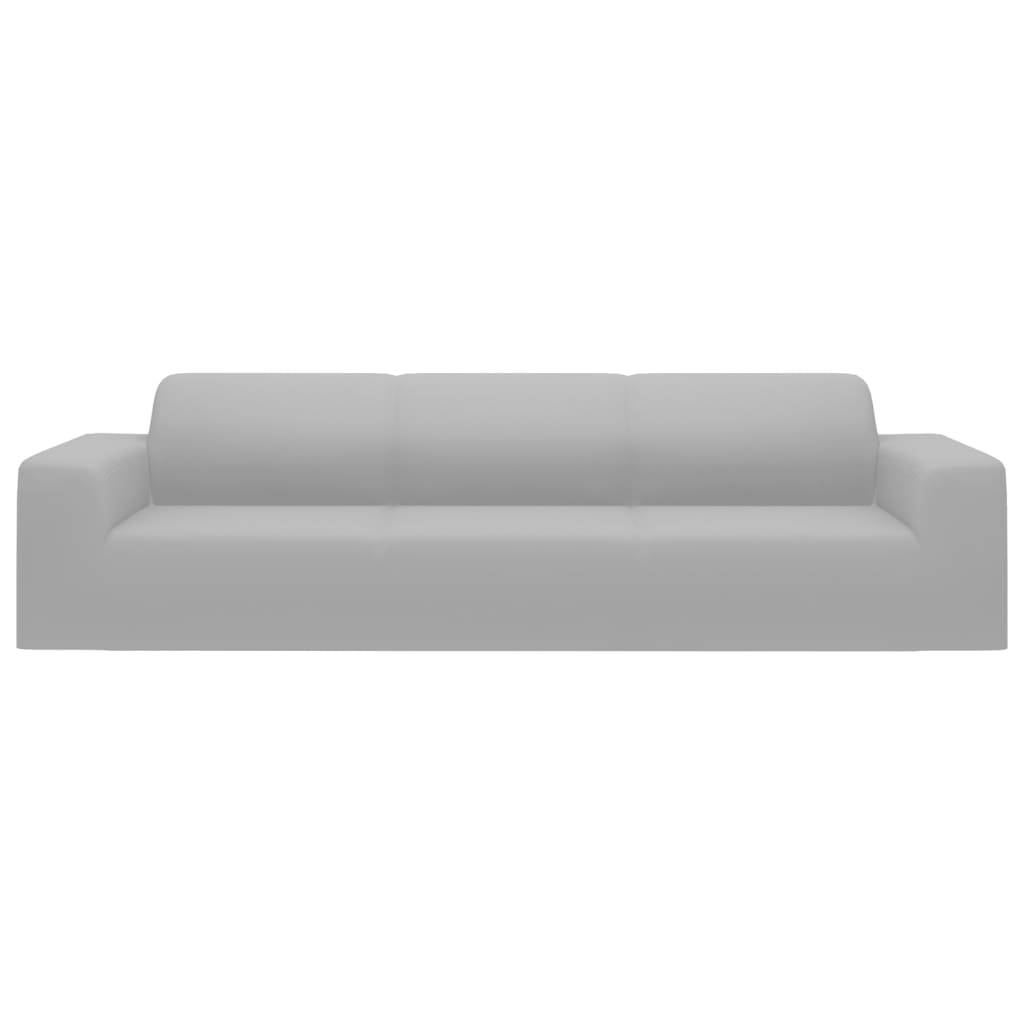 vidaXL Stretch Sofahusse 4-Sitzer Grau Polyester-Jersey