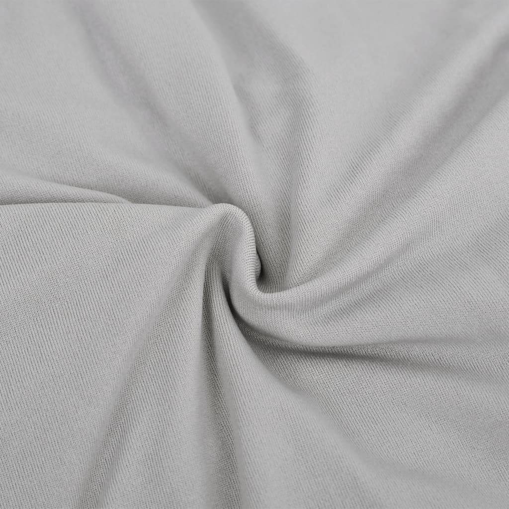 vidaXL Stretch Sofahusse 4-Sitzer Grau Polyester-Jersey