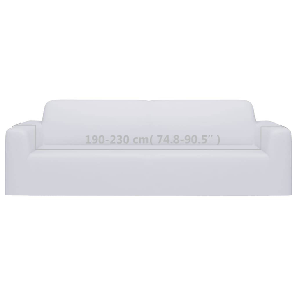 vidaXL Stretch Sofahusse 3-Sitzer Weiß Polyester-Jersey