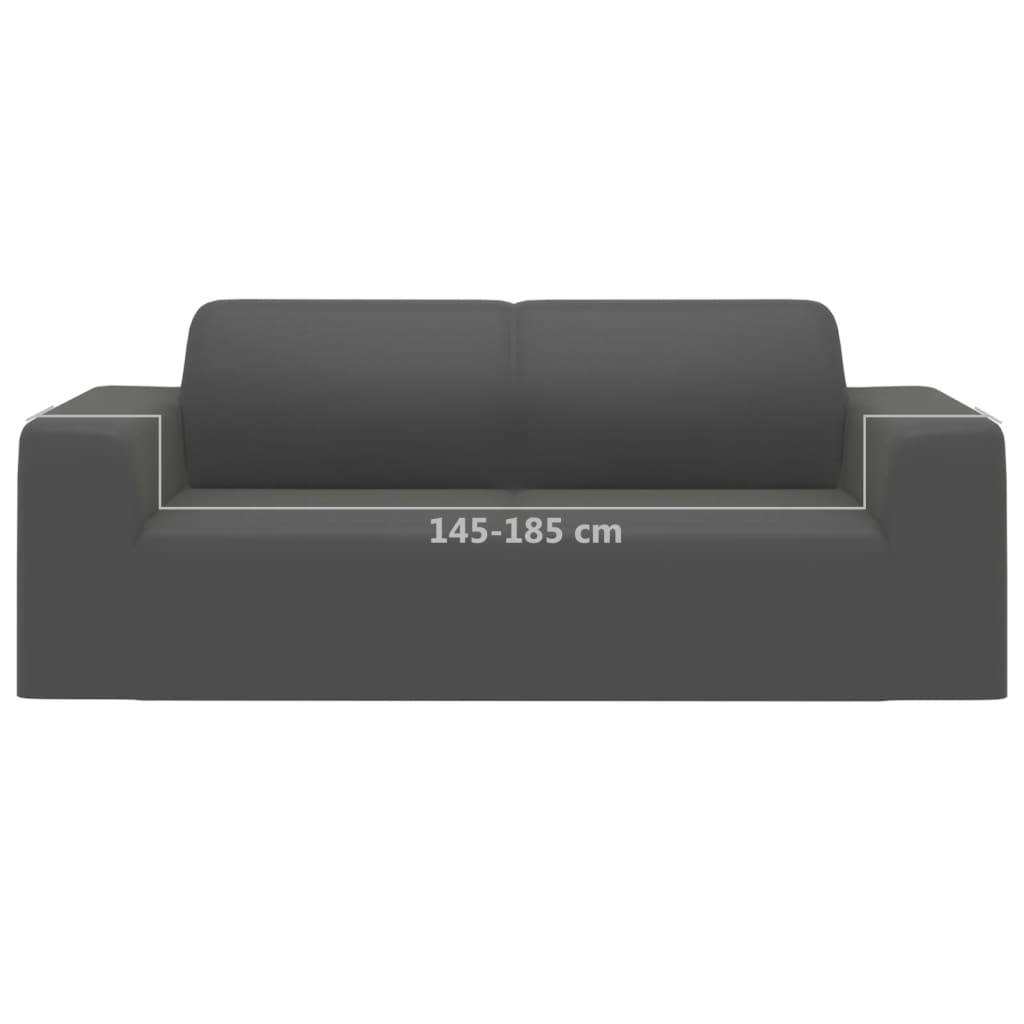 vidaXL Stretch Sofahusse 2-Sitzer Anthrazit Polyester-Jersey