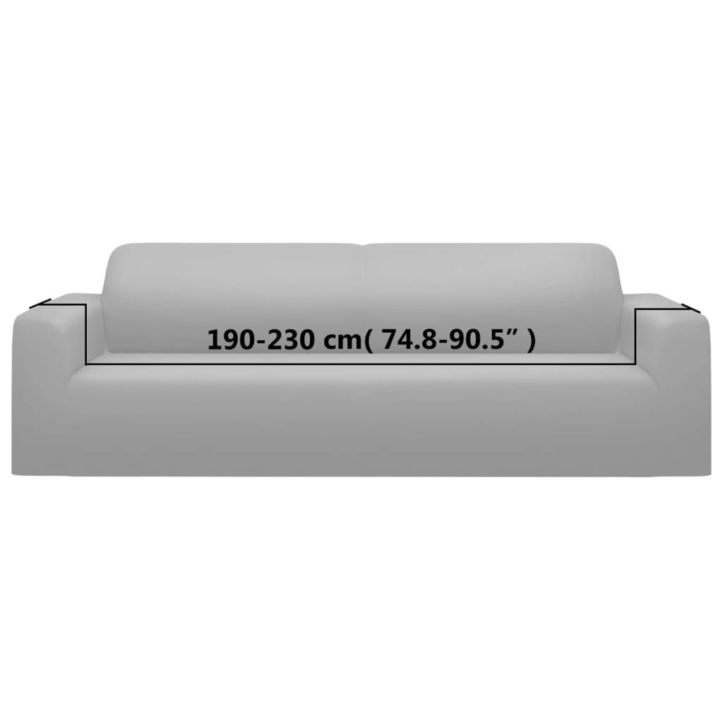 vidaXL Stretch Sofahusse 3-Sitzer Grau Polyester-Jersey