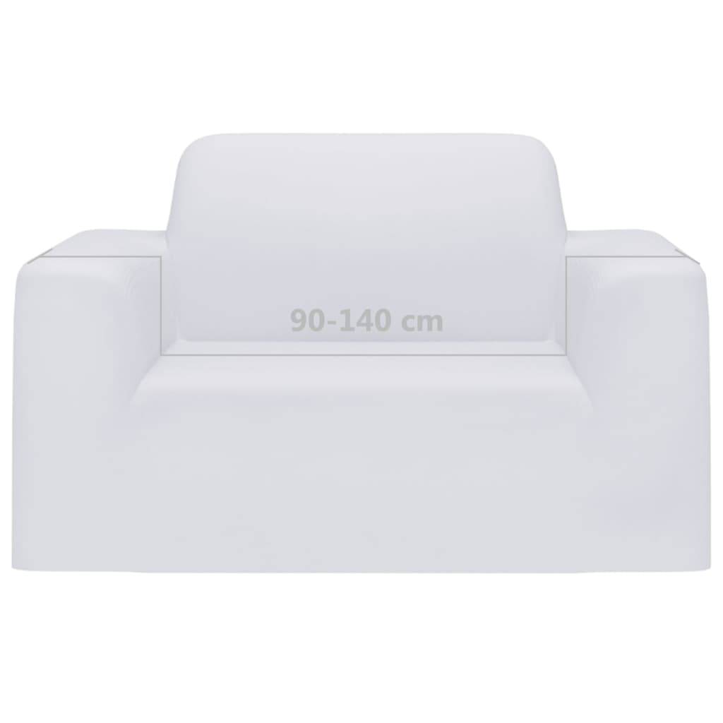 vidaXL Stretch-Sofahusse Weiß Polyester-Jersey