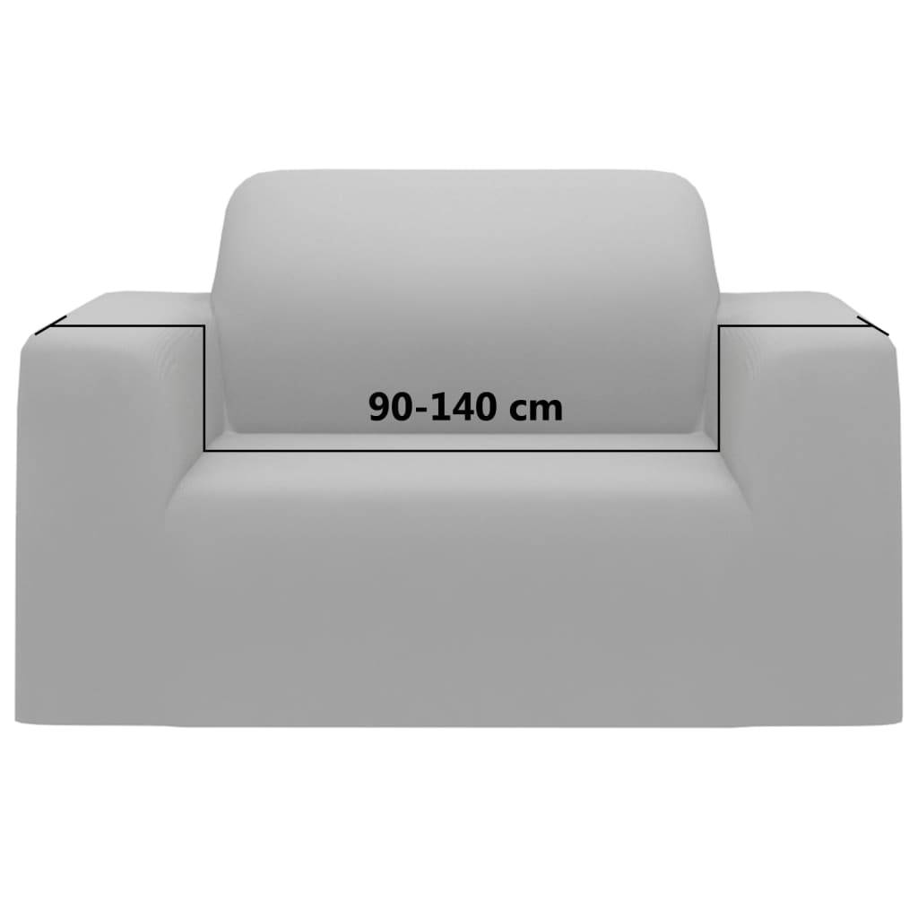 vidaXL Stretch-Sofahusse Grau Polyester-Jersey
