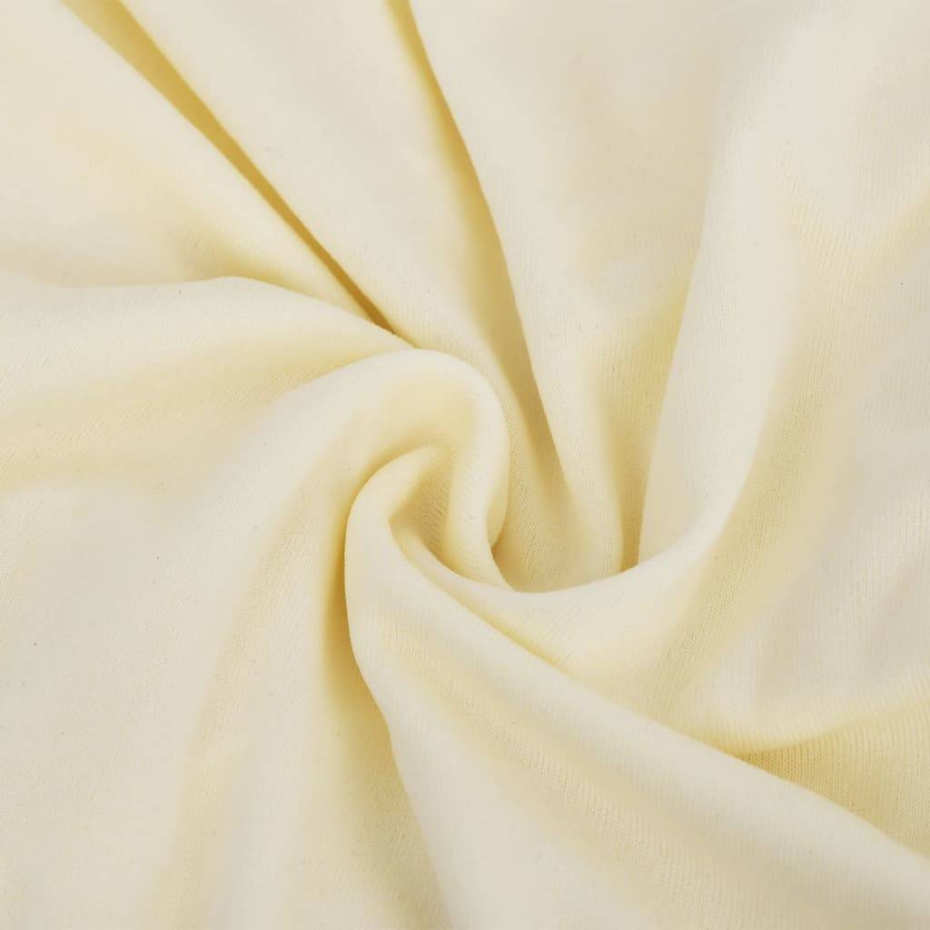 vidaXL Stretch Sofahusse 3-Sitzer Creme Polyester-Jersey