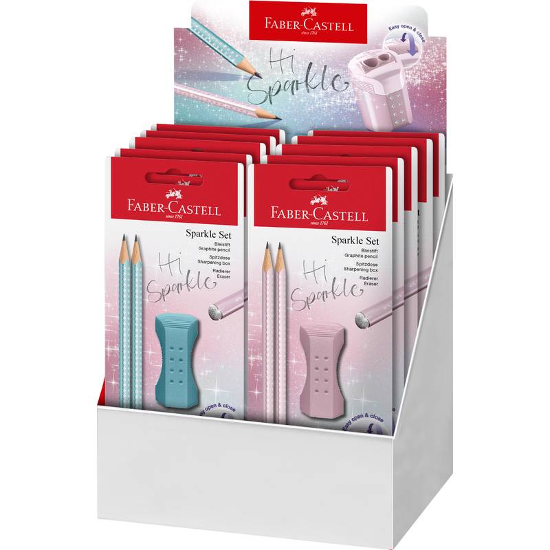 FABER-CASTELL Schreibset GRIP SPARKLE, sortiert