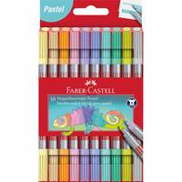 FABER-CASTELL - Doppelfasermaler 10er Etui Pastell