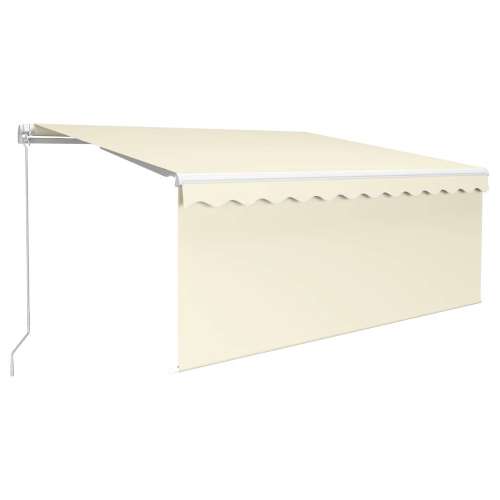 vidaXL Markise Manuell Einziehbar mit Rollo & LED 3,5x2,5 m Creme