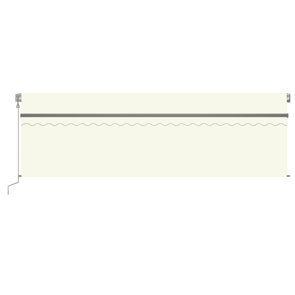 vidaXL Markise Automatisch Einziehbar mit Volant 5x3 m Creme