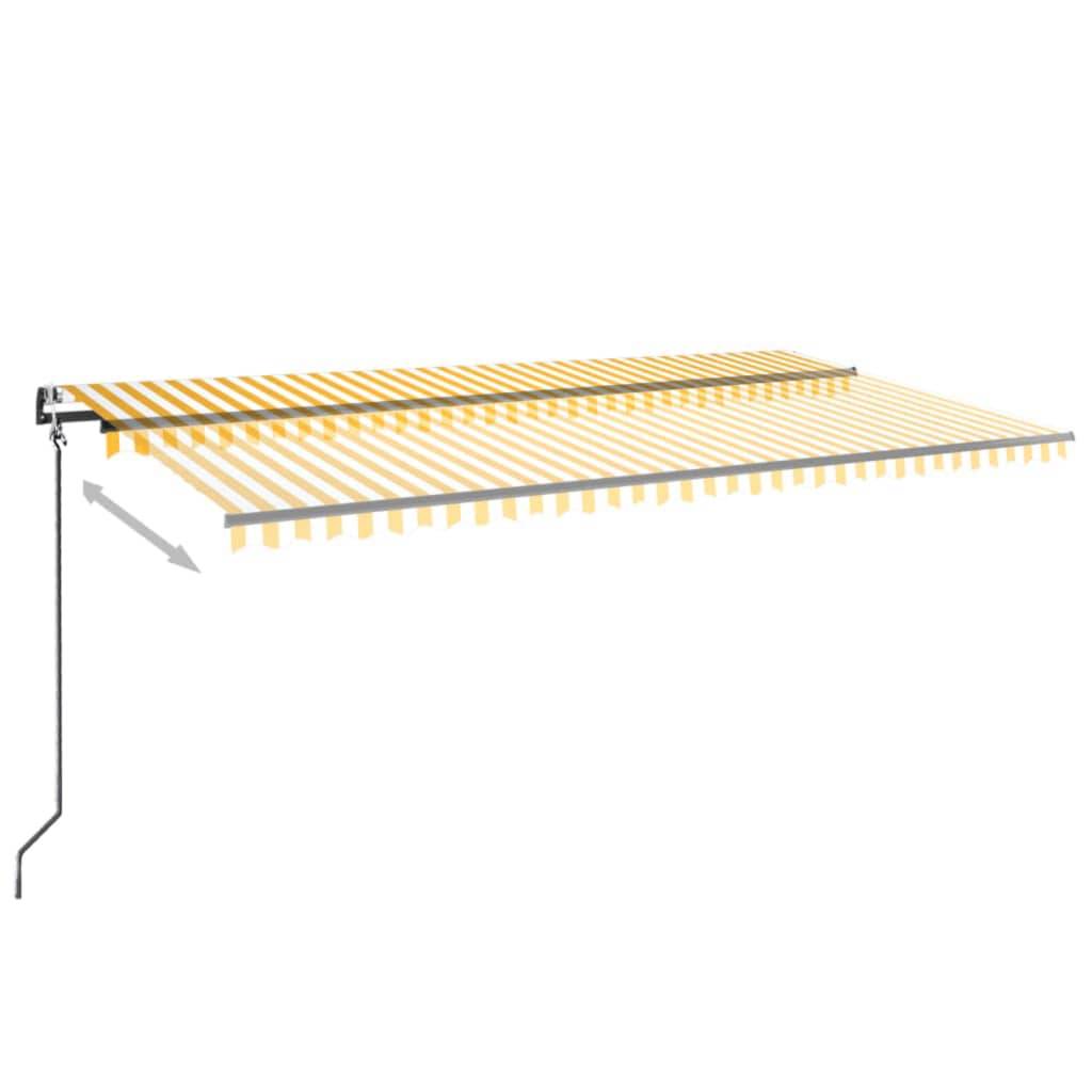 vidaXL Markise Automatisch Einziehbar 600x350 cm Gelb und Weiß