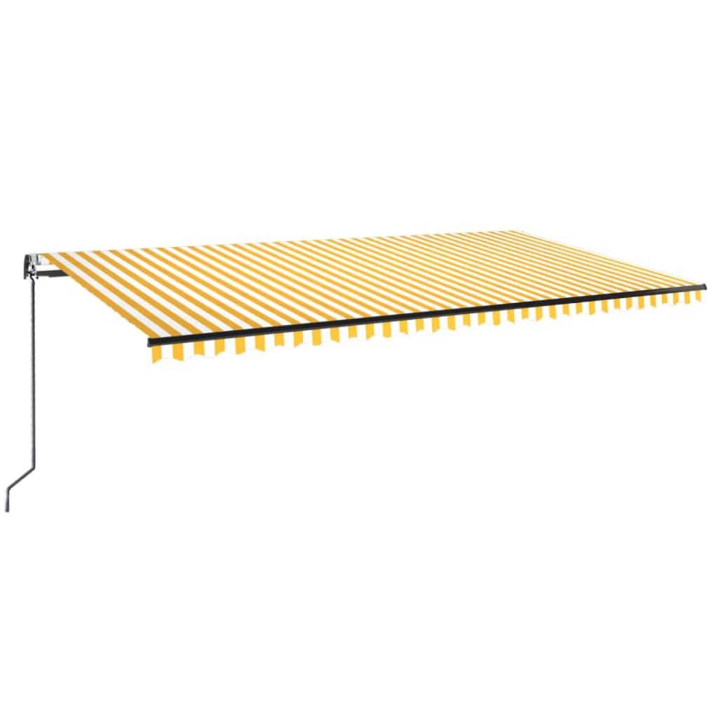 vidaXL Markise Automatisch Einziehbar 600x350 cm Gelb und Weiß