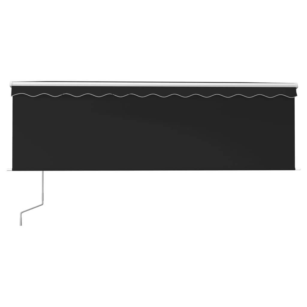 vidaXL Markise Automatisch mit Rollo LED Windsensor 4,5x3m Anthrazit