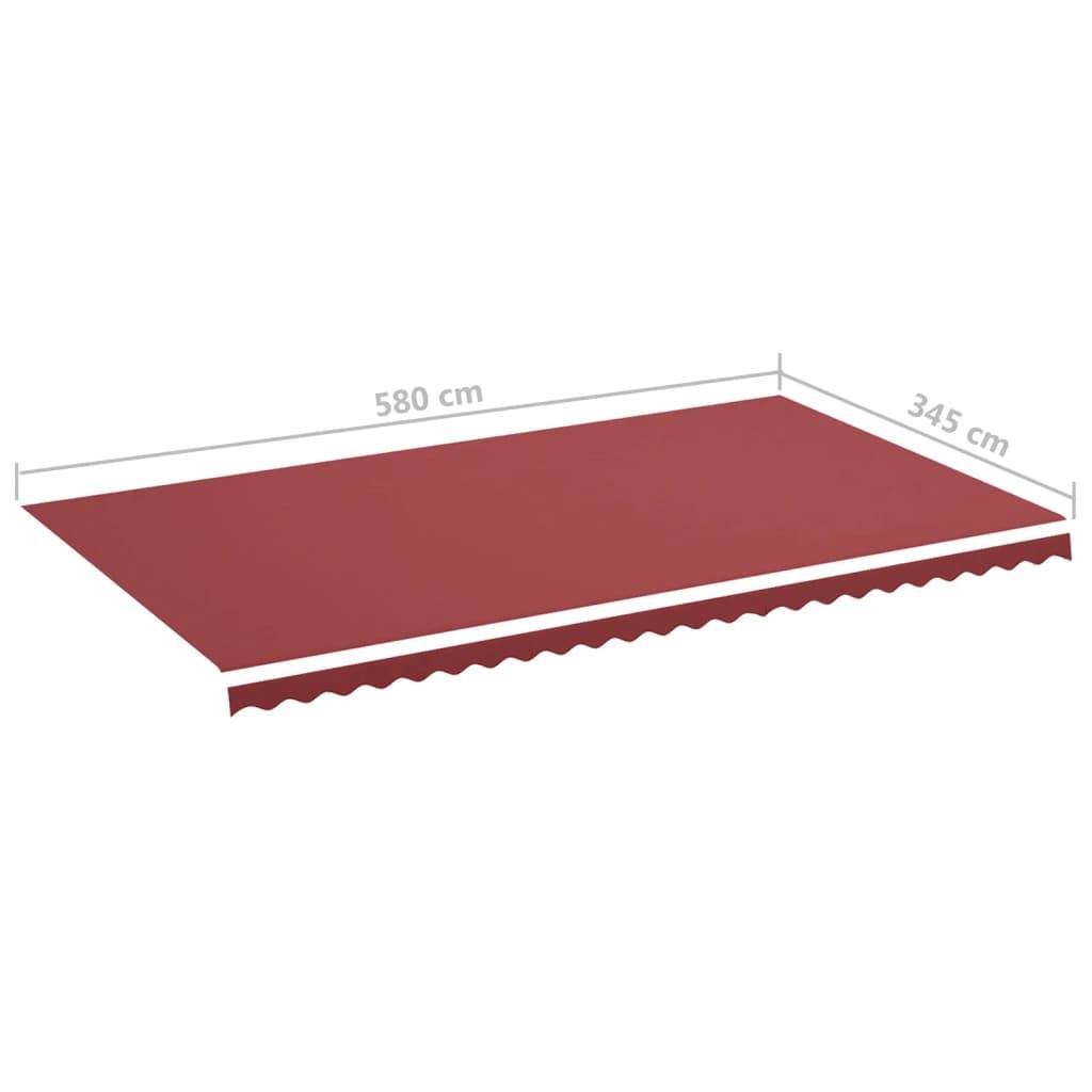 vidaXL Markisenbespannung Burgunderrot 6x3,5 m