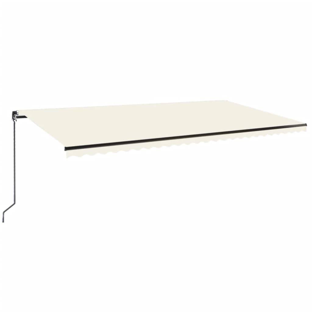 vidaXL Markise Manuell Einziehbar 600x350 cm Creme