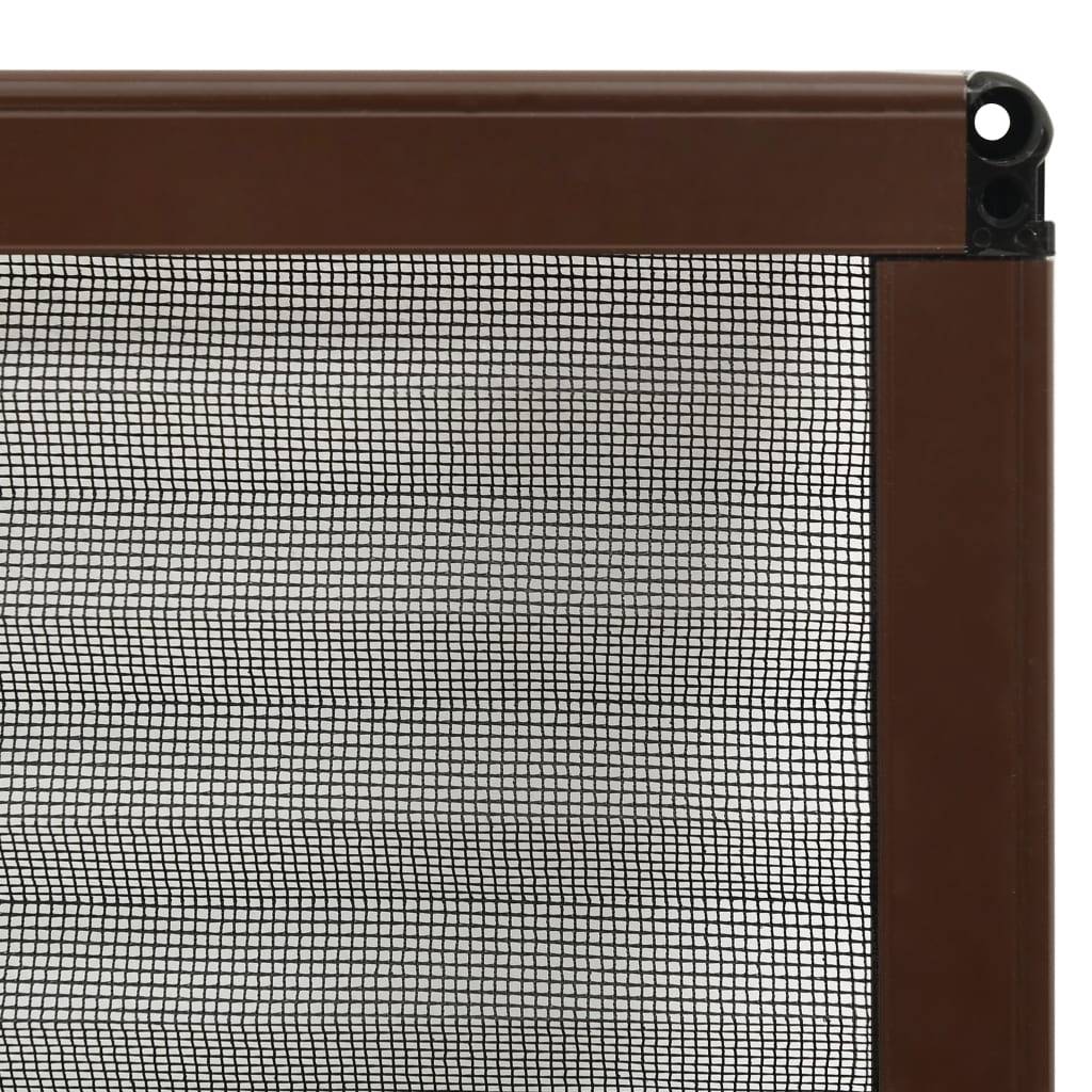vidaXL Insektenschutz-Plissee für Fenster Aluminium Braun 120x120 cm