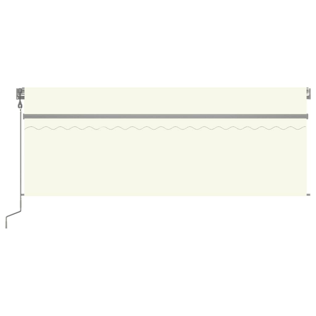 vidaXL Markise Automatisch Einziehbar mit Volant 4x3 m Creme