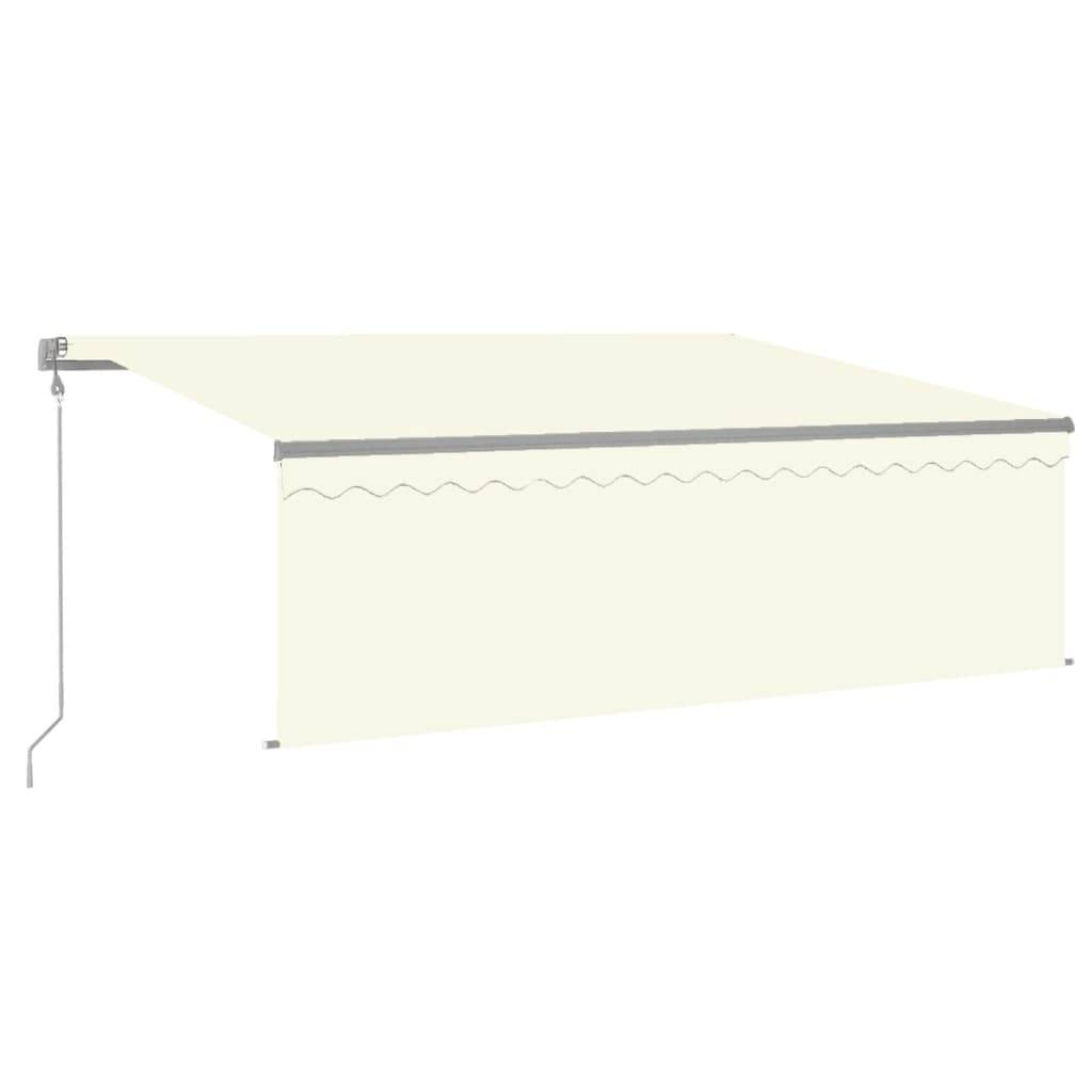 vidaXL Markise Automatisch mit Rollo LED Windsensor 4x3 m Creme