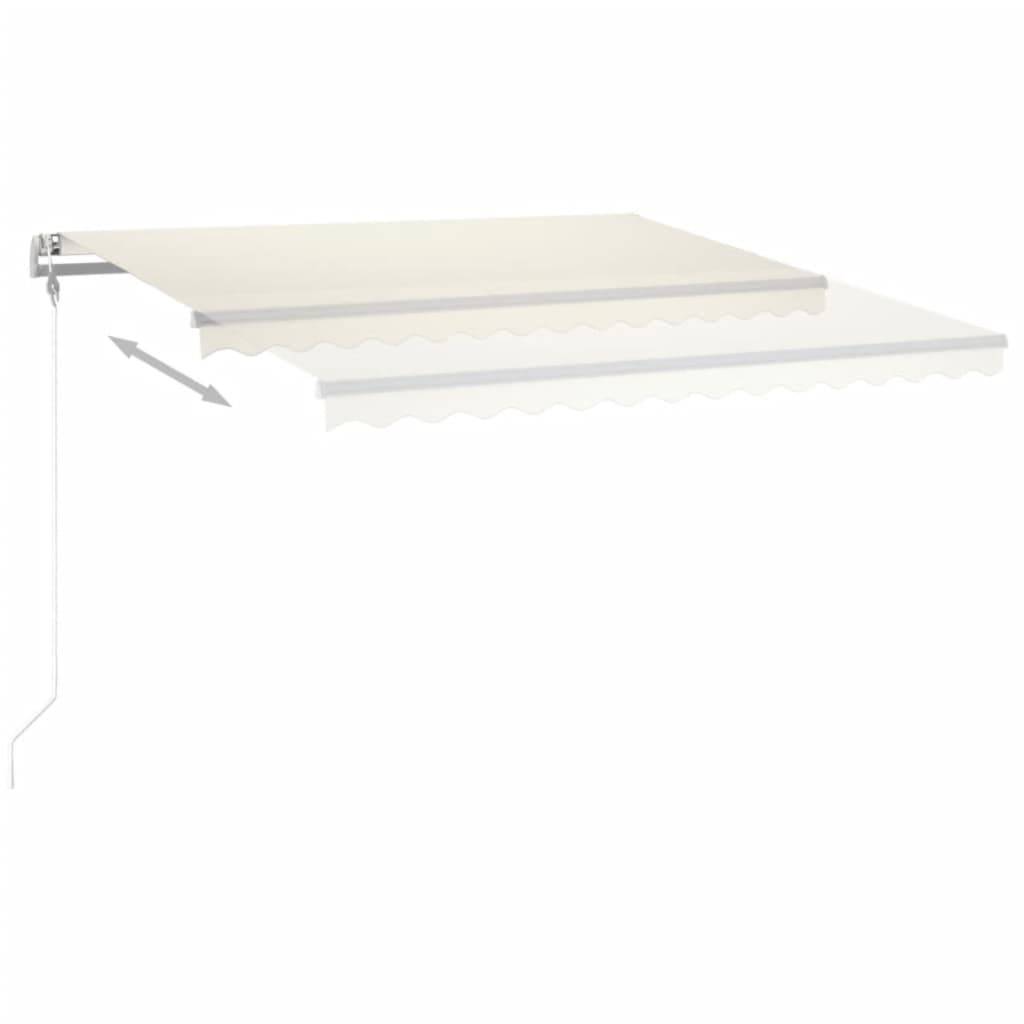 vidaXL Automatische Markise mit LED & Windsensor 450x350 cm Creme