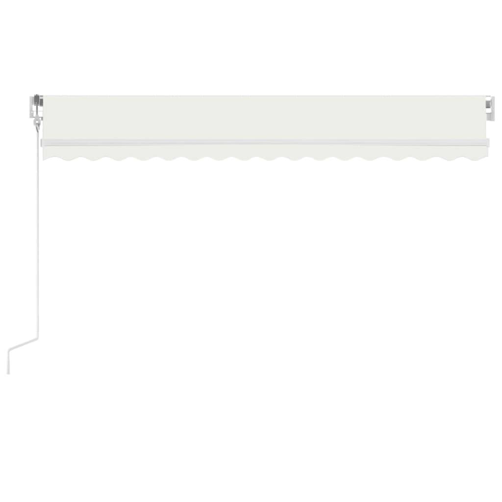 vidaXL Automatische Markise mit LED & Windsensor 450x350 cm Creme