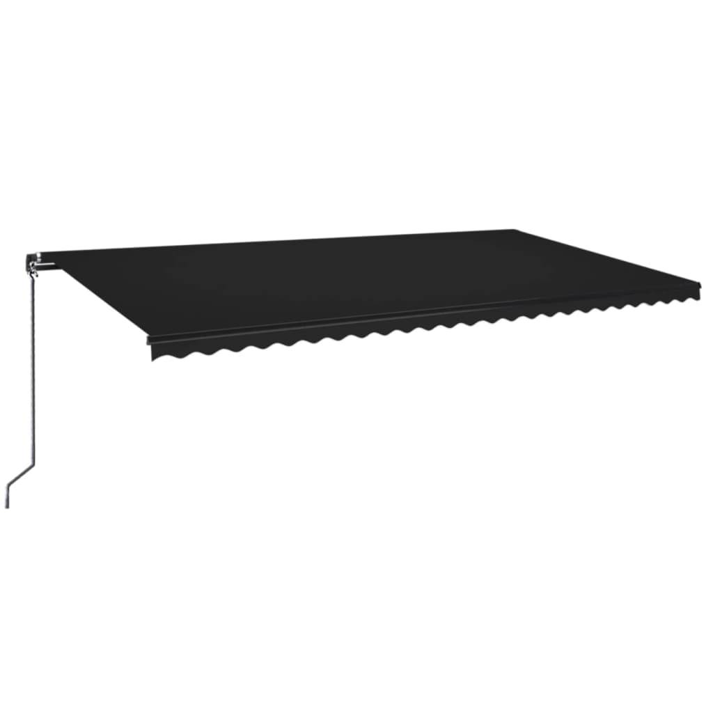 vidaXL Markise Manuell Einziehbar 600x350 cm Anthrazit