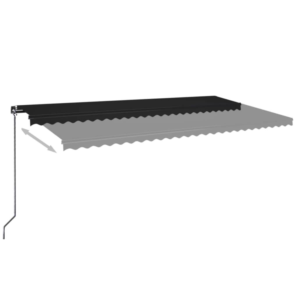 vidaXL Markise Manuell Einziehbar 600x350 cm Anthrazit