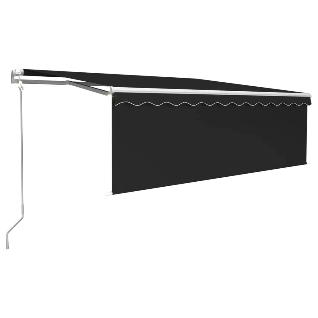 vidaXL Markise Automatisch mit Rollo LED Windsensor 4,5x3m Anthrazit