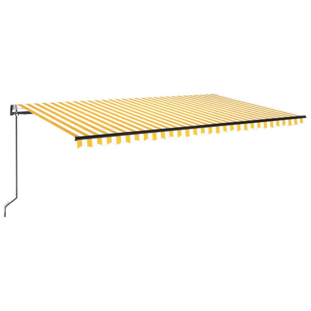 vidaXL Markise Automatisch Einziehbar 500x300 cm Gelb & Weiß