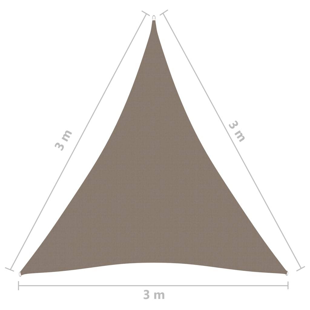 vidaXL Sonnensegel Oxford-Gewebe Dreieckig 3x3x3 m Taupe