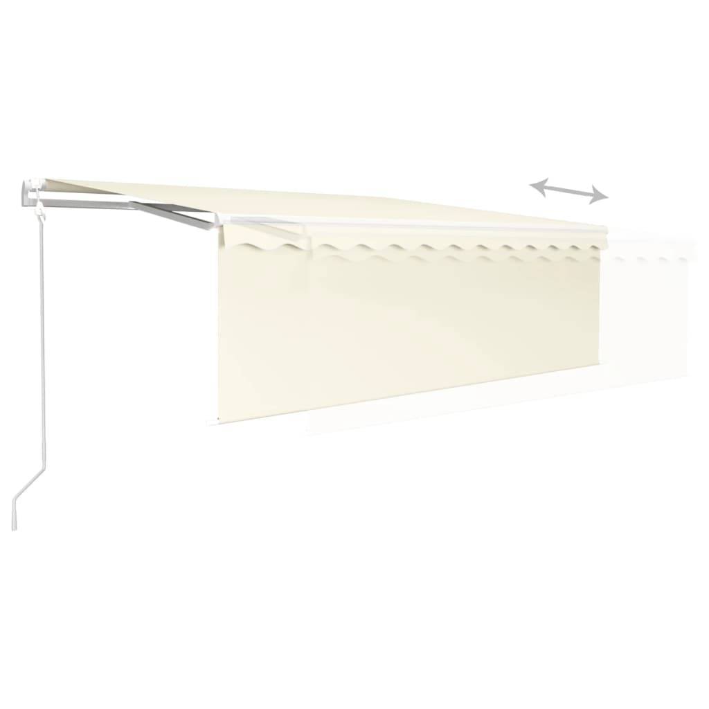 vidaXL Markise Automatisch mit Rollo LED Windsensor 4x3 m Creme