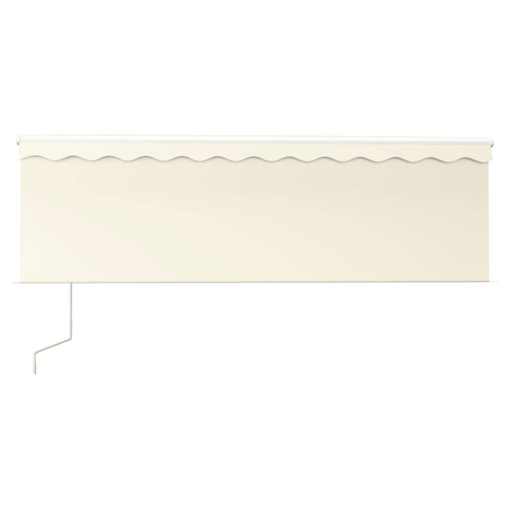 vidaXL Markise Automatisch mit Rollo LED Windsensor 4x3 m Creme