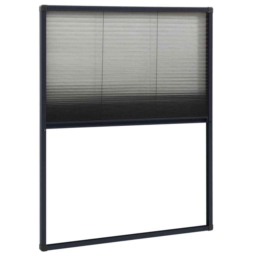 vidaXL Insektenschutz-Plissee für Fenster Aluminium Anthrazit 60x80cm