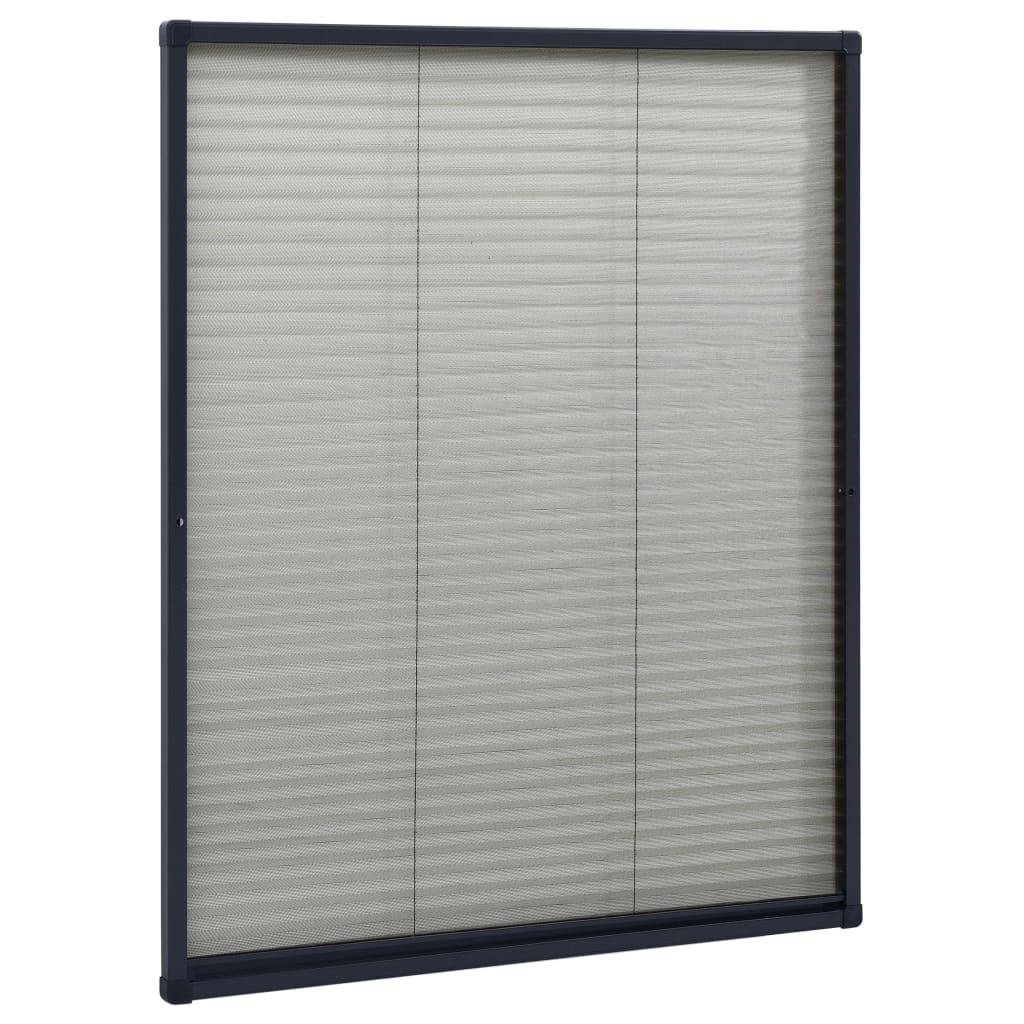 vidaXL Insektenschutz-Plissee für Fenster Aluminium Anthrazit 60x80cm