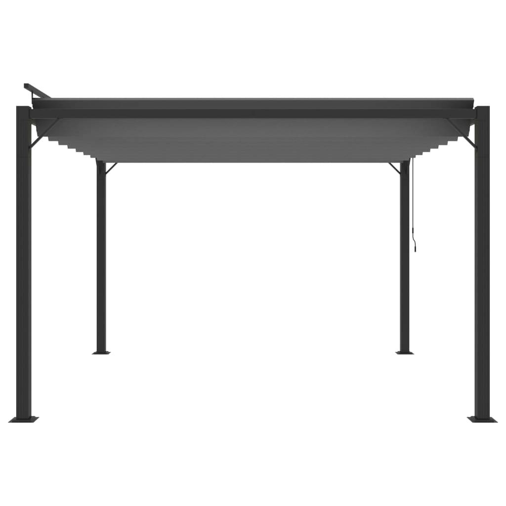 vidaXL Pergola mit Lamellendach 3x3 m Anthrazit Stoff und Aluminium