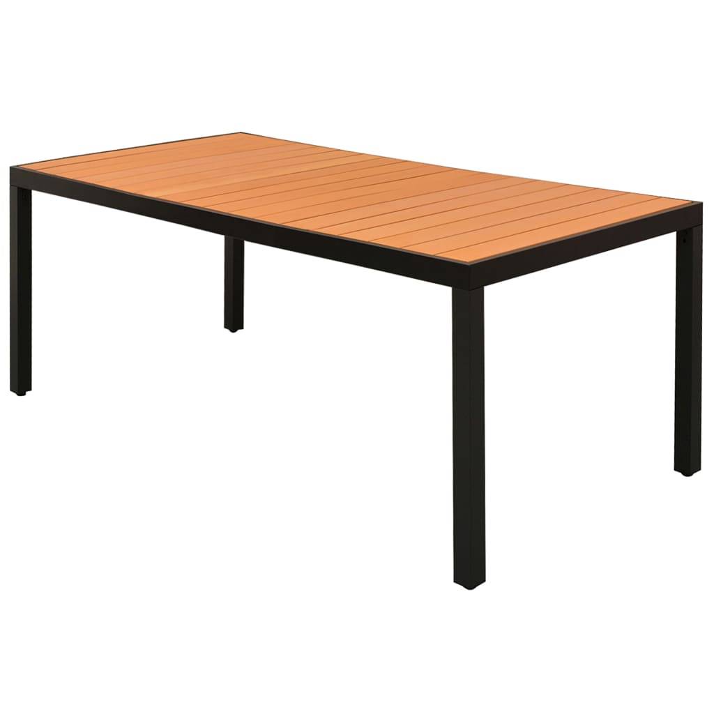 vidaXL 7-tlg. Garten-Essgruppe PVC Rattan Schwarz und Braun