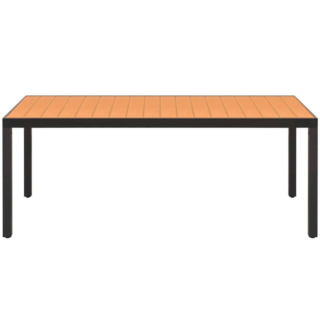vidaXL 7-tlg. Garten-Essgruppe PVC Rattan Schwarz und Braun