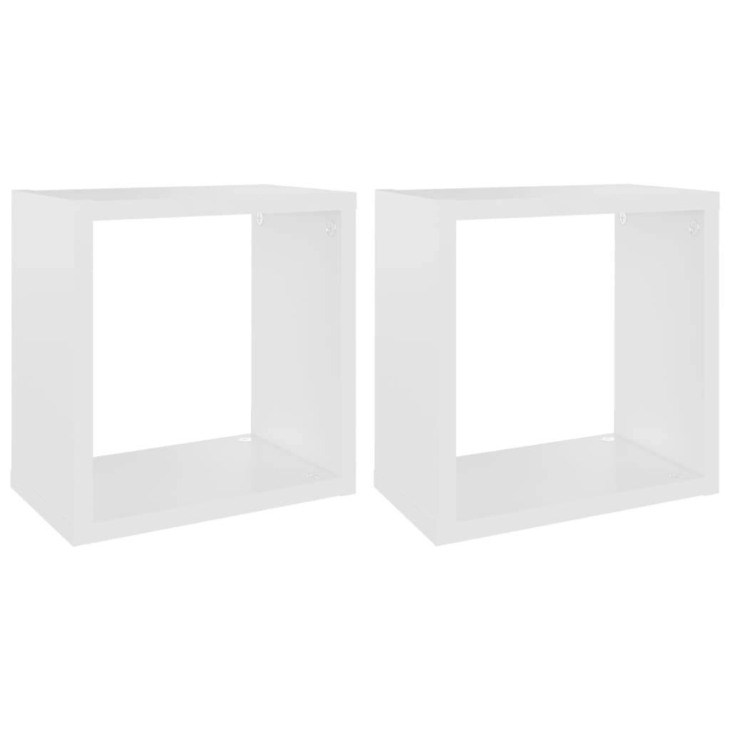 vidaXL Würfelregale 2 Stk. Weiß 26x15x26 cm