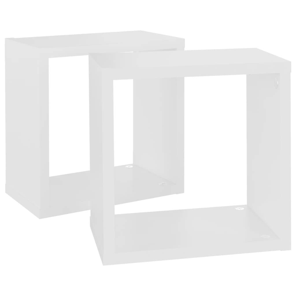 vidaXL Würfelregale 2 Stk. Weiß 26x15x26 cm