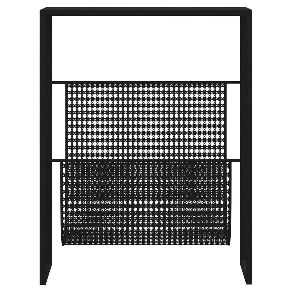 vidaXL Zeitschriftenständer Schwarz 35x15x45 cm Stahl