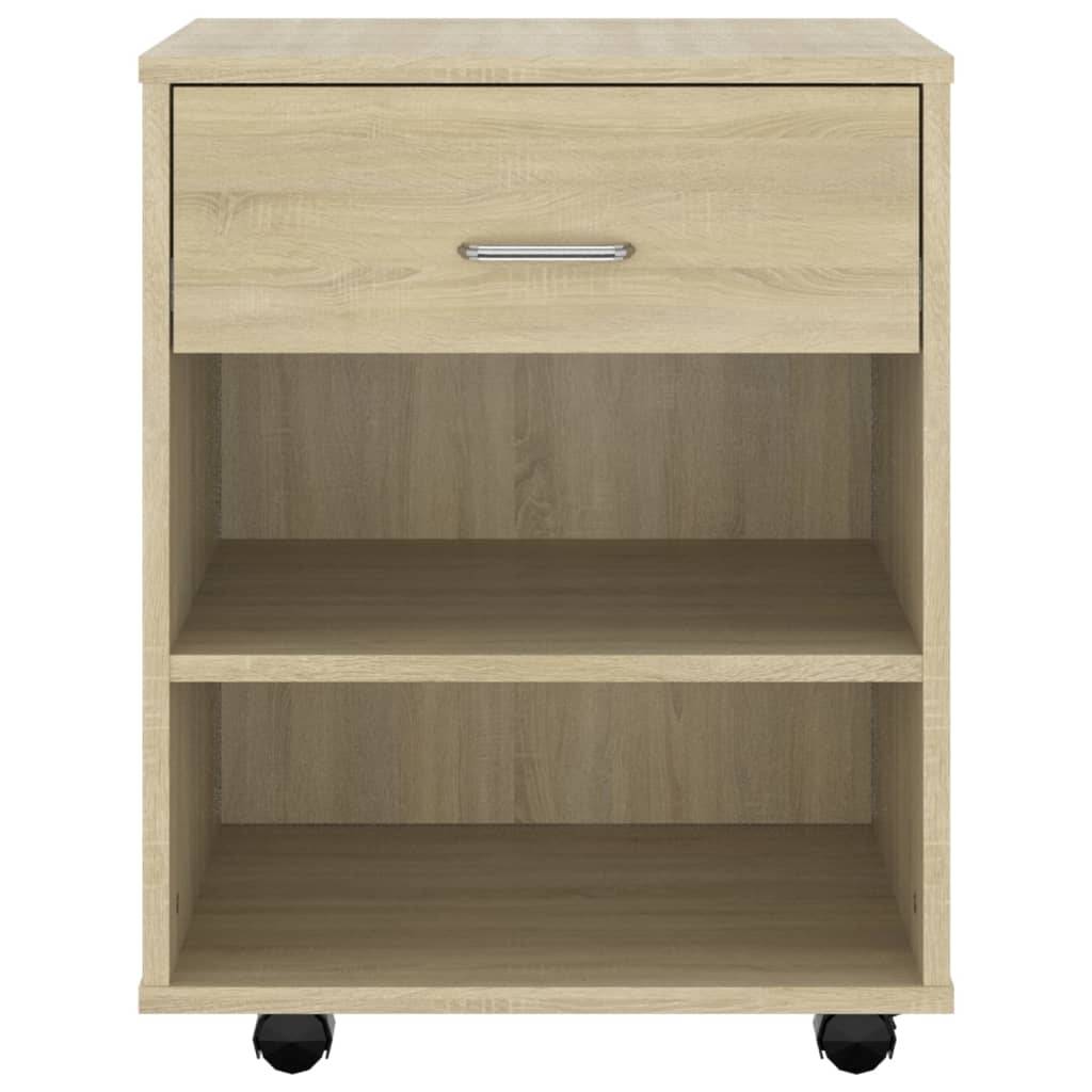 vidaXL Rollschrank Sonoma-Eiche 46x36x59 cm Holzwerkstoff