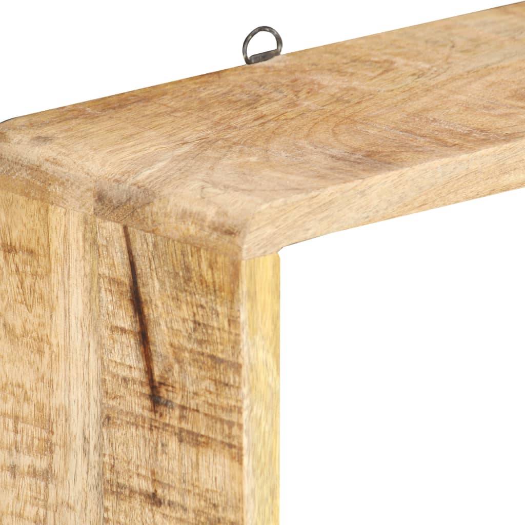 vidaXL 3-tlg. Würfel-Wandregal-Set Massivholz Mango