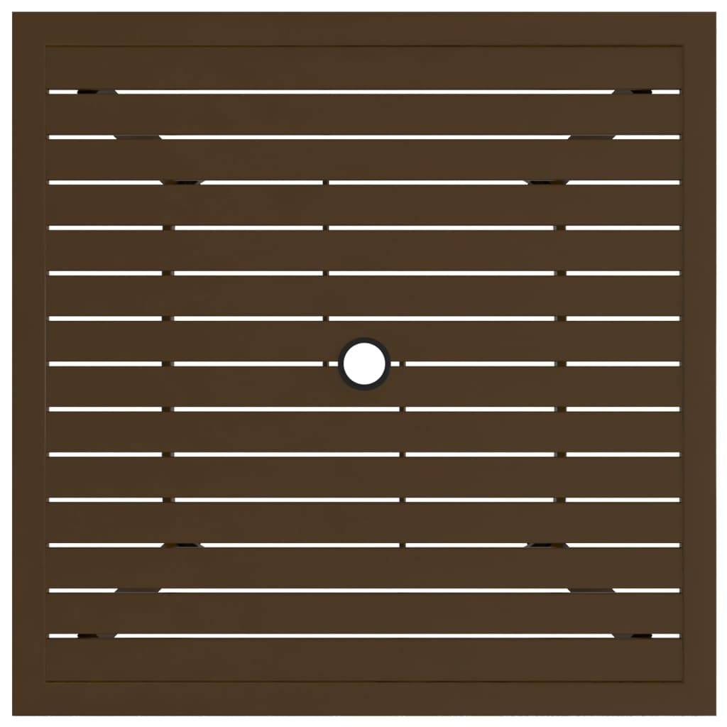 vidaXL Gartentisch Braun 81,5x81,5x72 cm Stahl