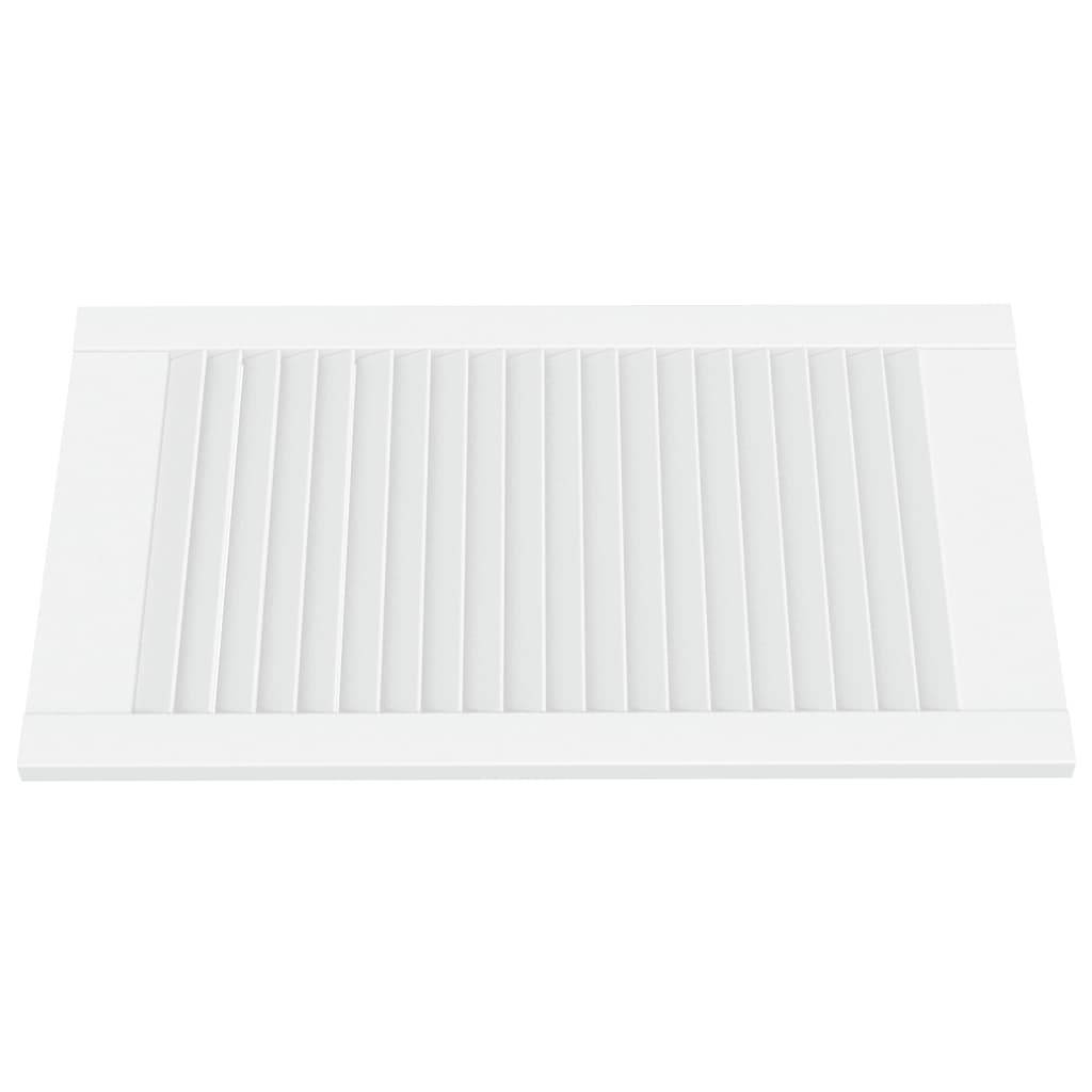 vidaXL Schranktüren Lamellen-Design 2 Stk. Weiß 69x39,4 cm Massivholz