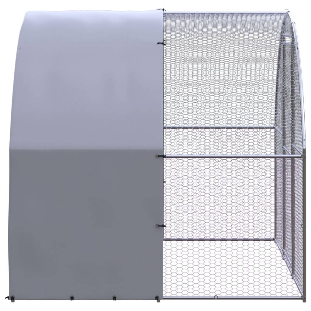 vidaXL Outdoor-Hühnerstall 3x2x2 m Verzinkter Stahl
