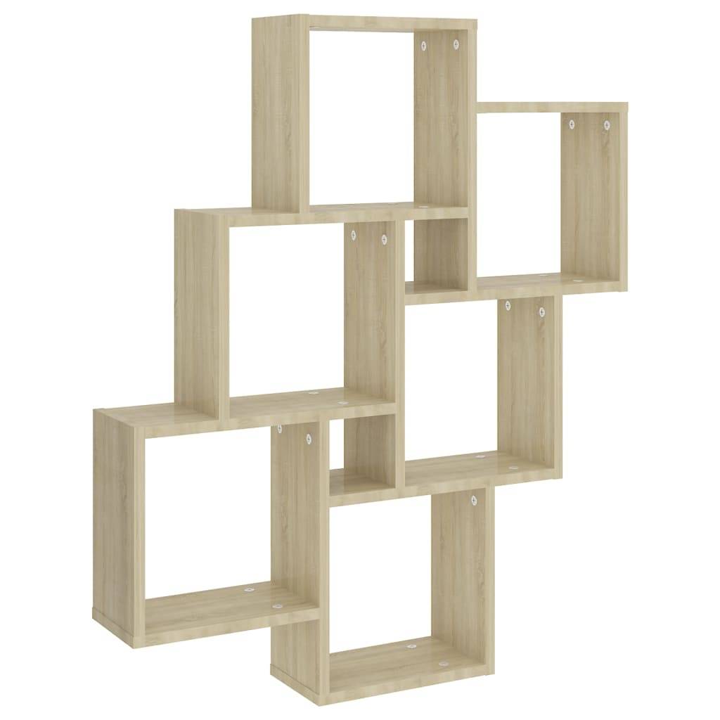 vidaXL Würfelregal Sonoma-Eiche 78x15x93 cm Holzwerkstoff