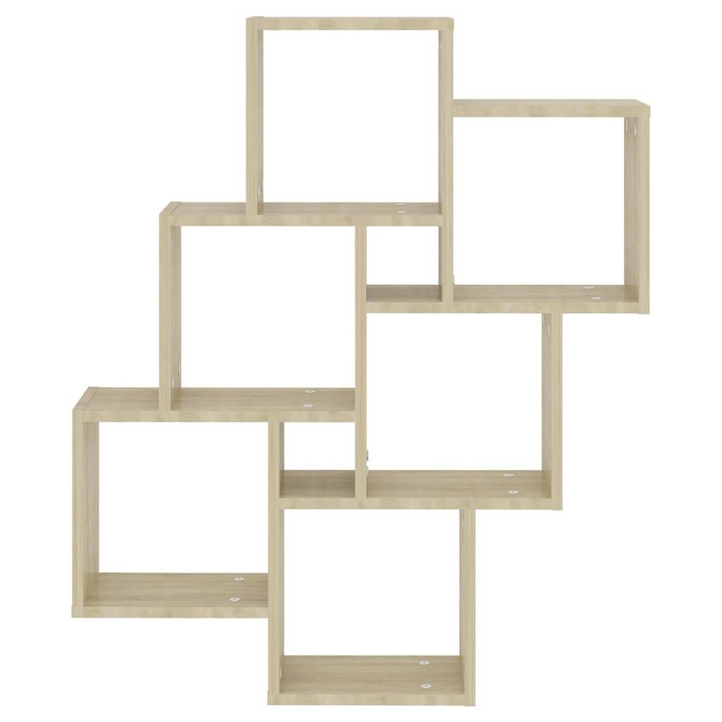 vidaXL Würfelregal Sonoma-Eiche 78x15x93 cm Holzwerkstoff