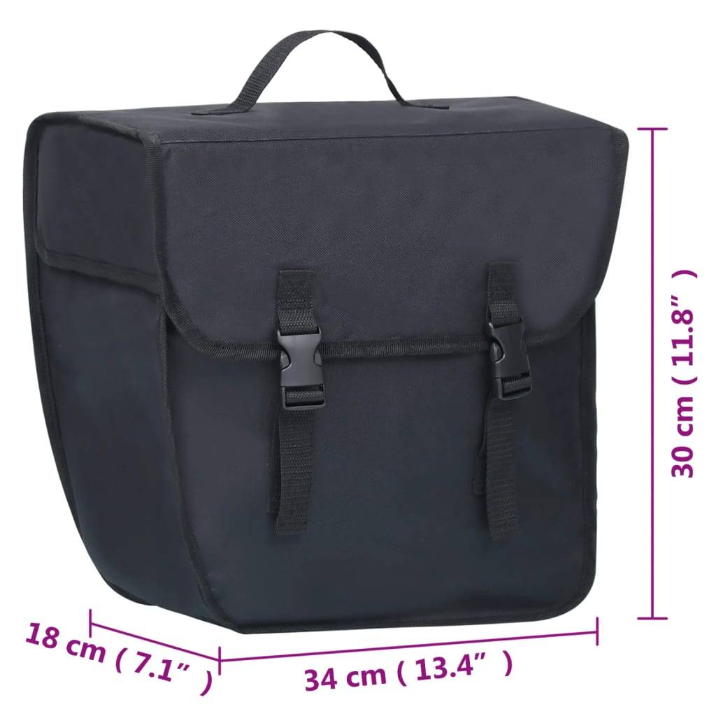 vidaXL Fahrradtasche für Gepäckträger Wasserdicht 21 L Schwarz