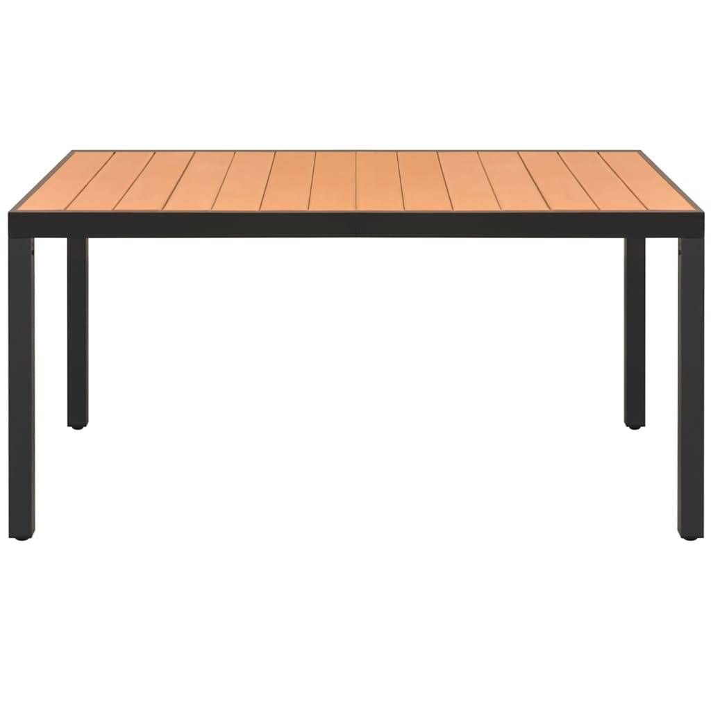 vidaXL 5-tlg. Garten-Essgruppe PVC Rattan Schwarz und Braun