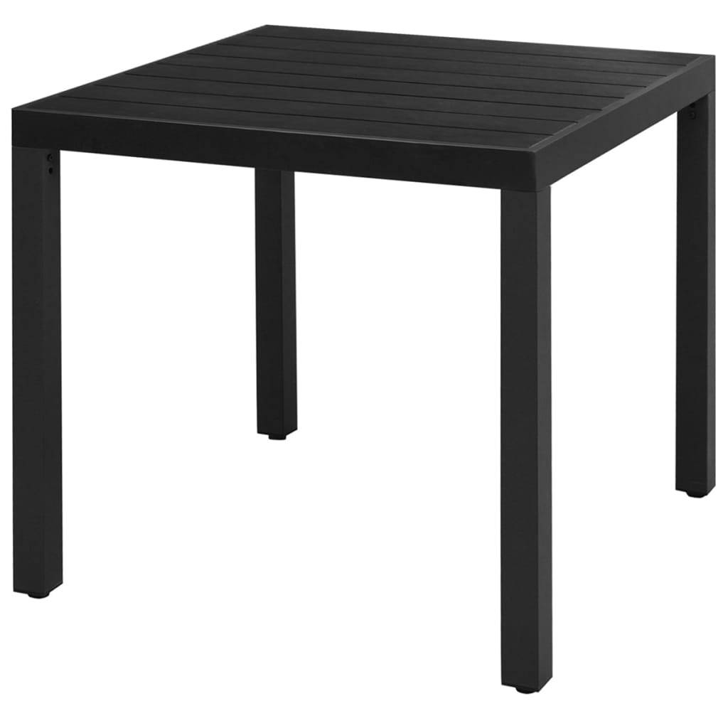 vidaXL 5-tlg. Garten-Essgruppe PVC Rattan Schwarz