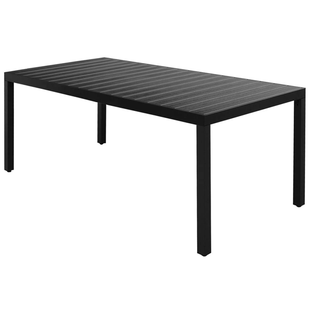 vidaXL 7-tlg. Garten-Essgruppe PVC Rattan Schwarz