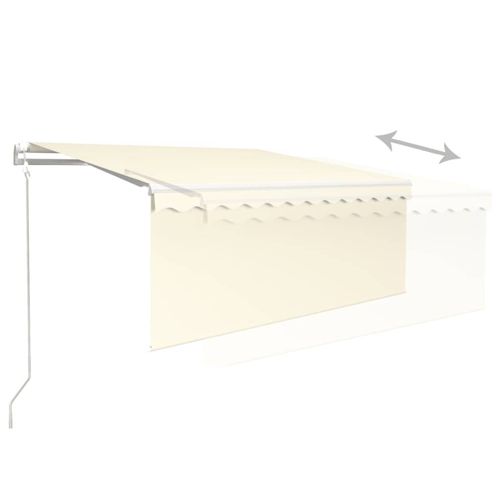 vidaXL Markise Automatisch mit Rollo LED Windsensor 3,5x2,5m Creme