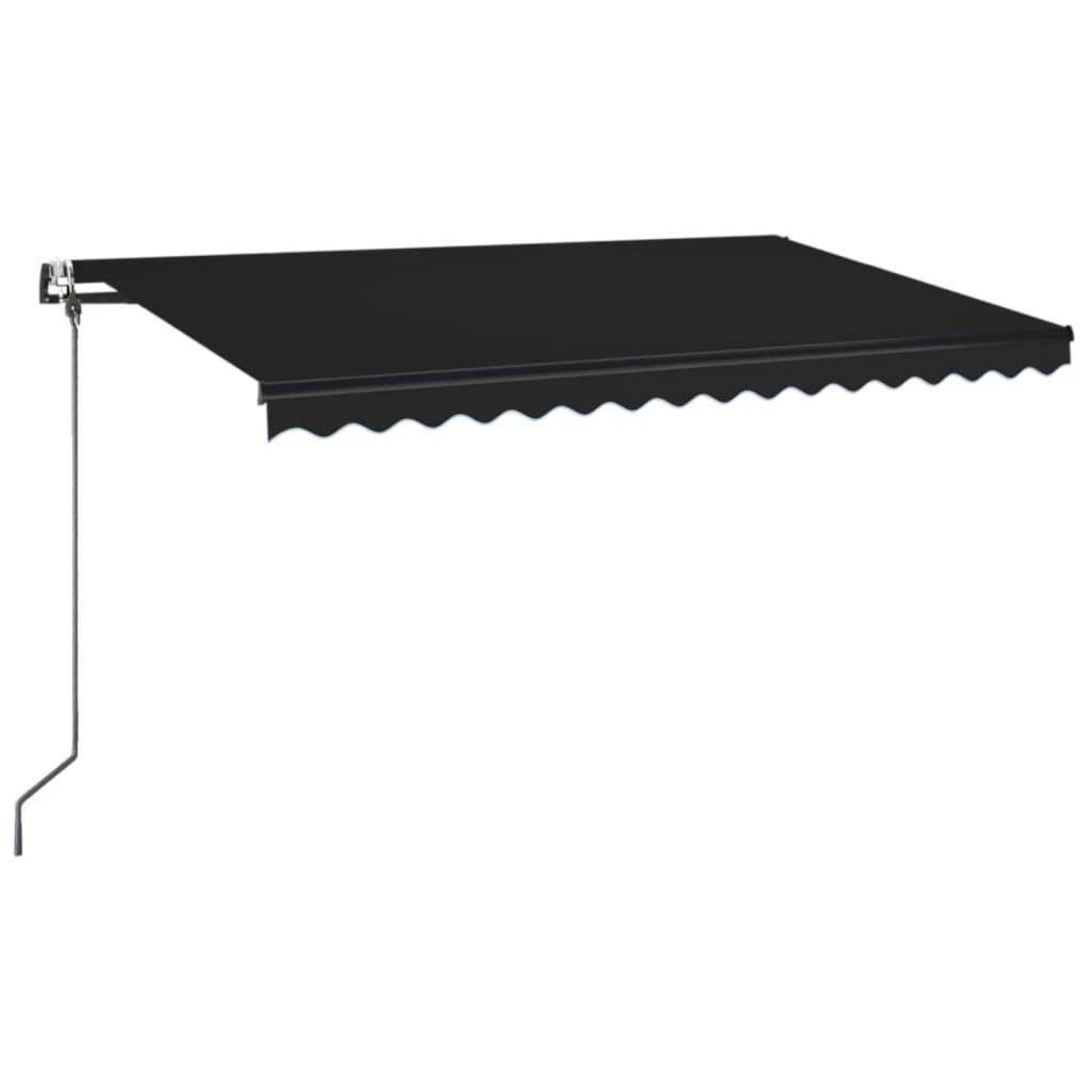 vidaXL Automatische Markise mit LED & Windsensor 400x350 cm Anthrazit